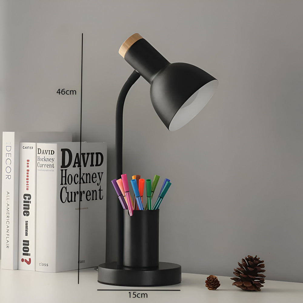 Desk Lamp with LED Lighting and Pen Holder – Eye-Caring Table Light