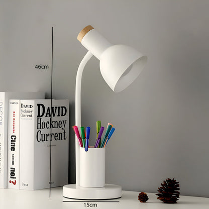 Desk Lamp with LED Lighting and Pen Holder – Eye-Caring Table Light