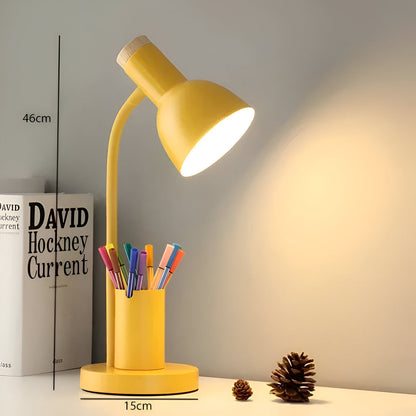 Desk Lamp with LED Lighting and Pen Holder – Eye-Caring Table Light