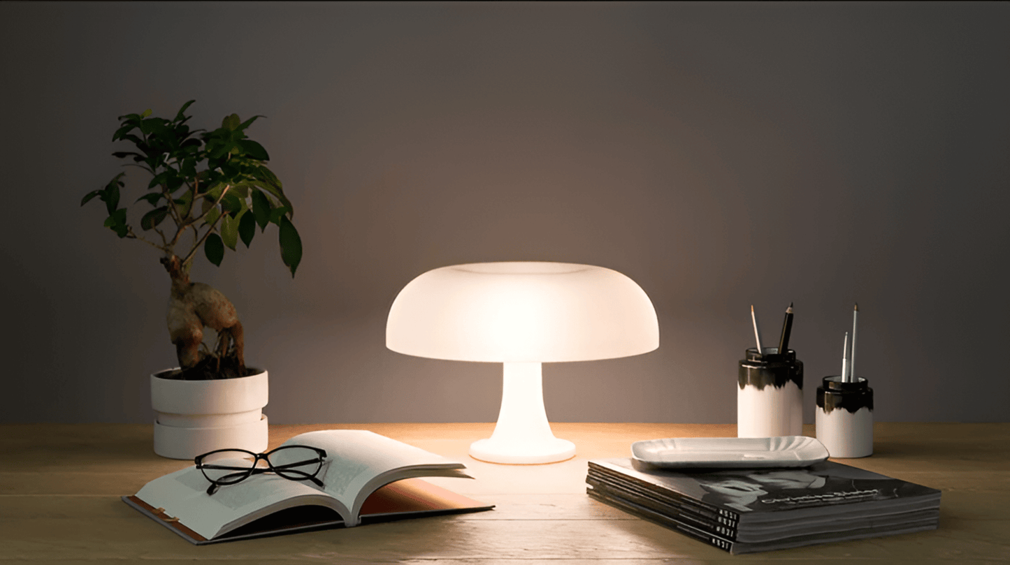 Retro Mushroom-Shaped LED Desk Lamp – Vintage Sunrise Illumination