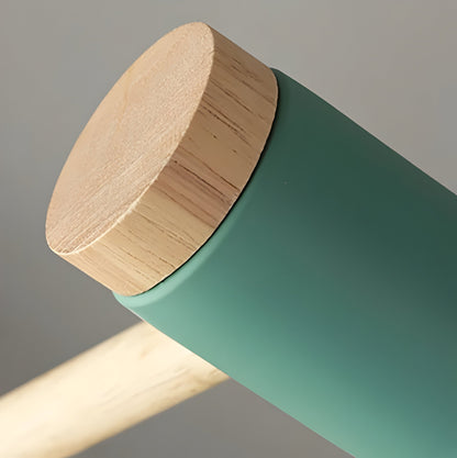 Adjustable LED Desk Lamp in Macaron Colors – Wooden Study and Reading Light