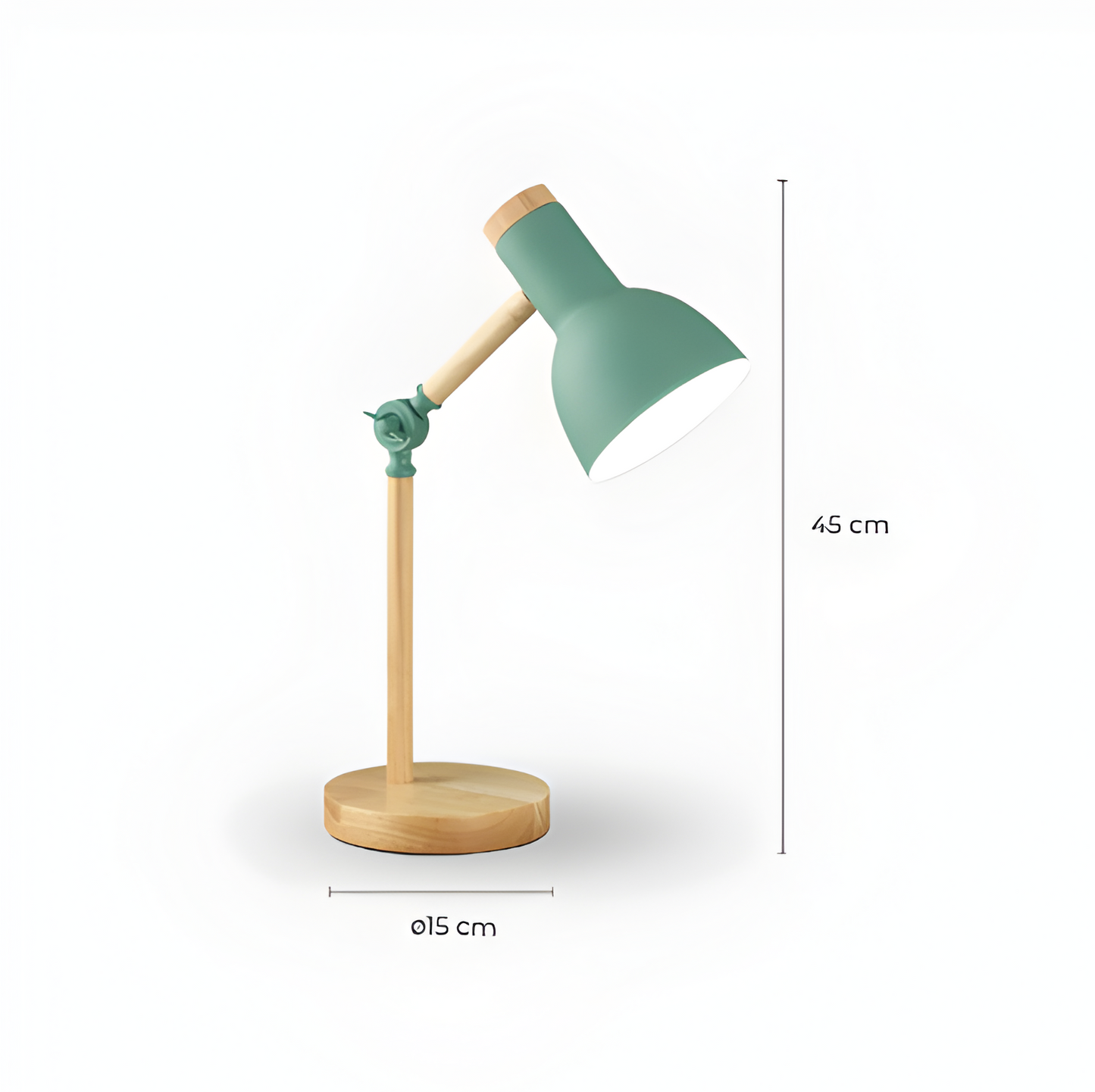 Adjustable LED Desk Lamp in Macaron Colors – Wooden Study and Reading Light