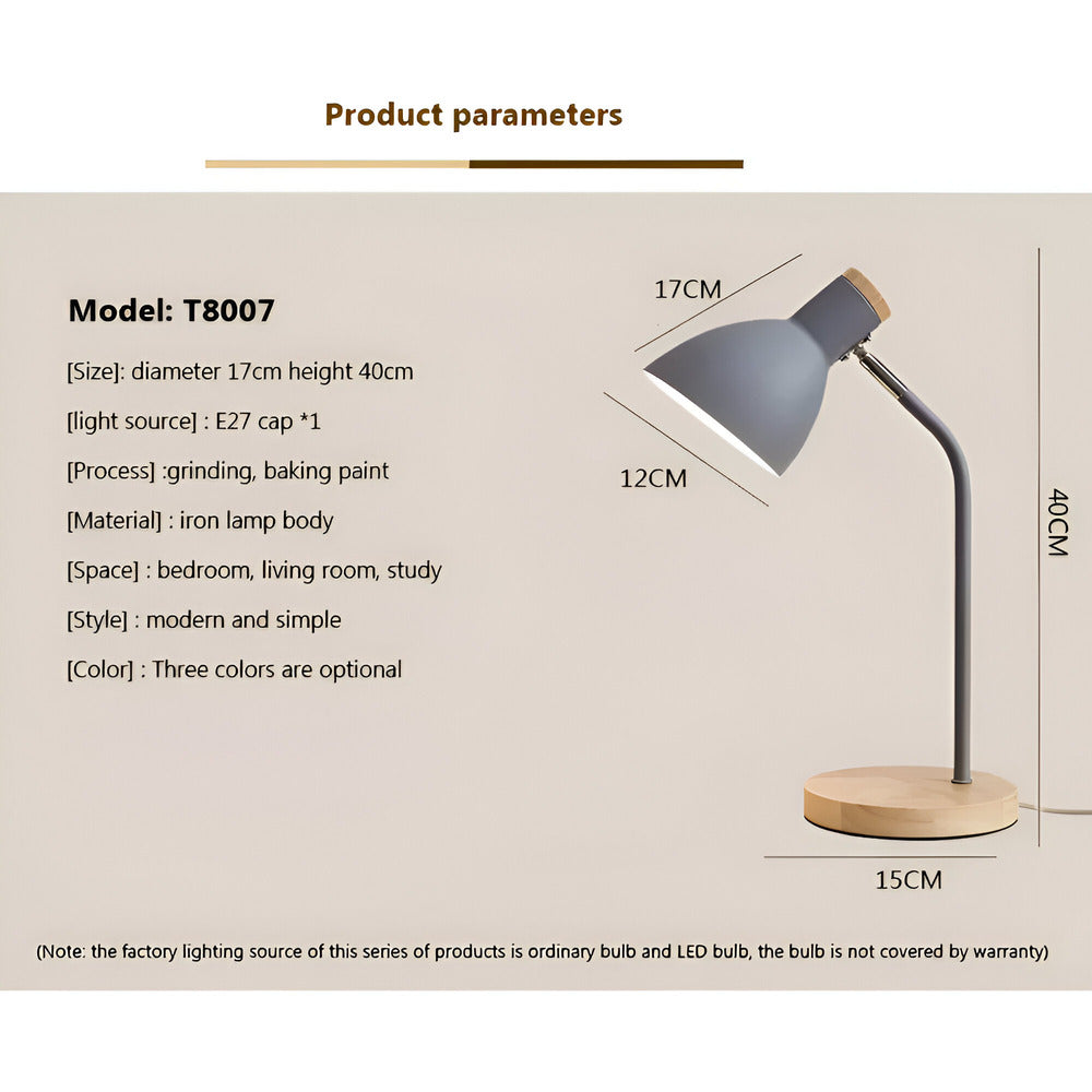 Adjustable LED Desk Lamp with Nordic Design – Comfortable Light for Reading & Living Areas