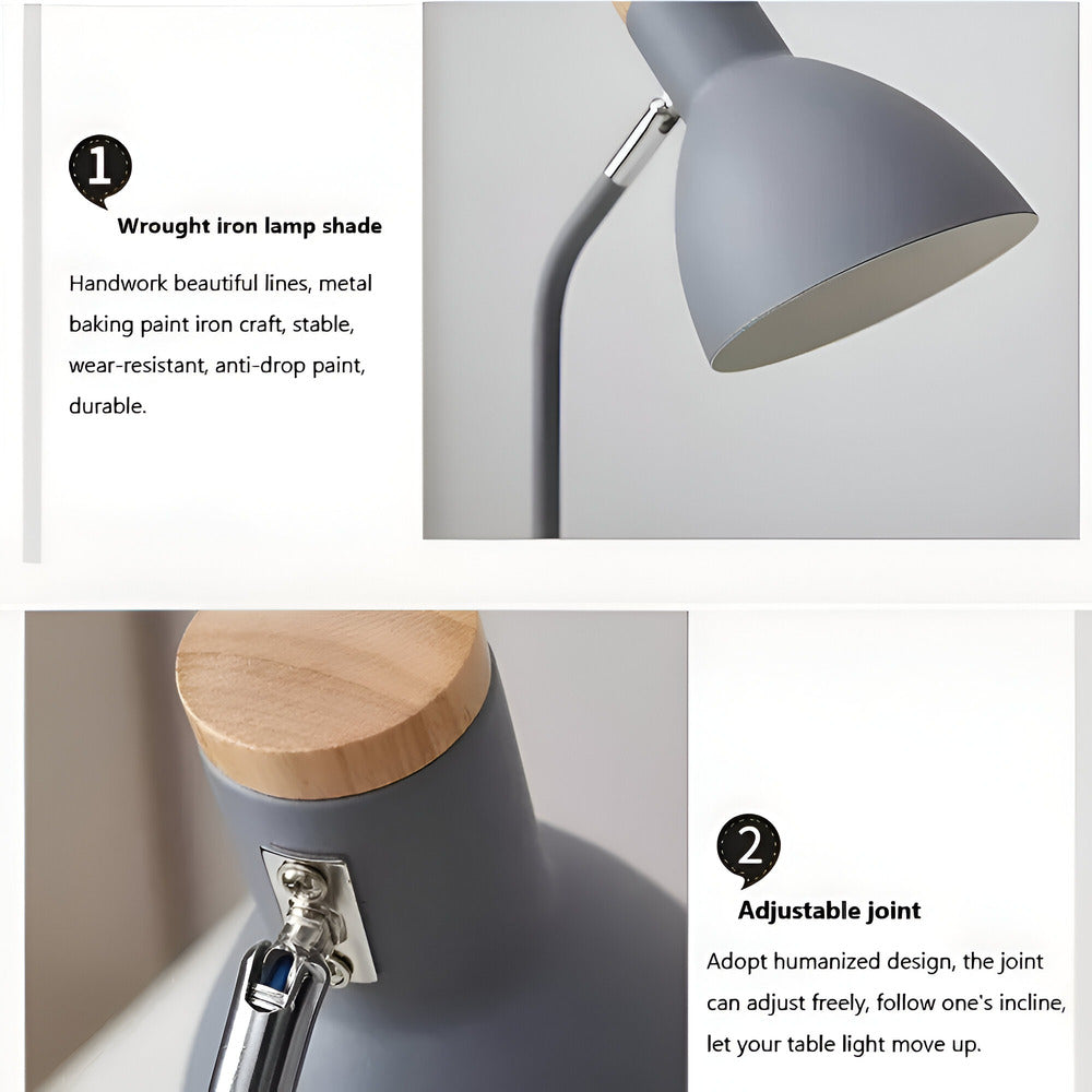 Adjustable LED Desk Lamp with Nordic Design – Comfortable Light for Reading & Living Areas