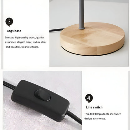 Adjustable LED Desk Lamp with Nordic Design – Comfortable Light for Reading & Living Areas