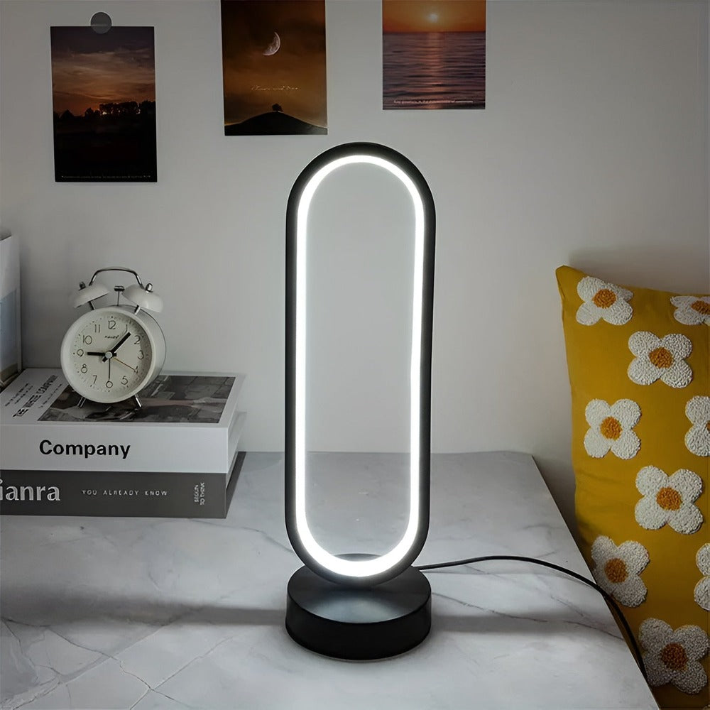 Dimmable LED Light Table Lamp – Flicker-Free Oval Design