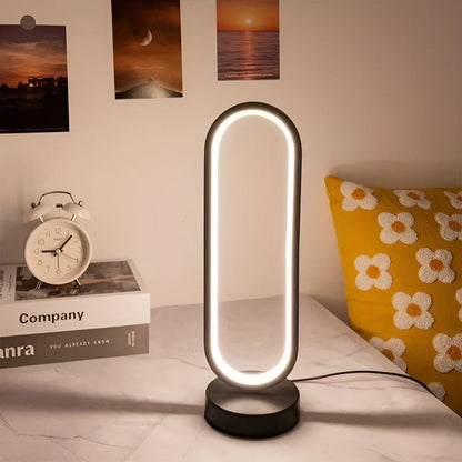 Dimmable LED Light Table Lamp – Flicker-Free Oval Design