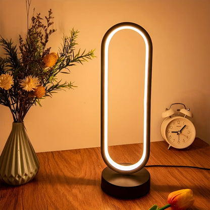 Dimmable LED Light Table Lamp – Flicker-Free Oval Design