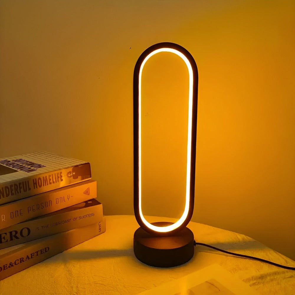 Dimmable LED Light Table Lamp – Flicker-Free Oval Design