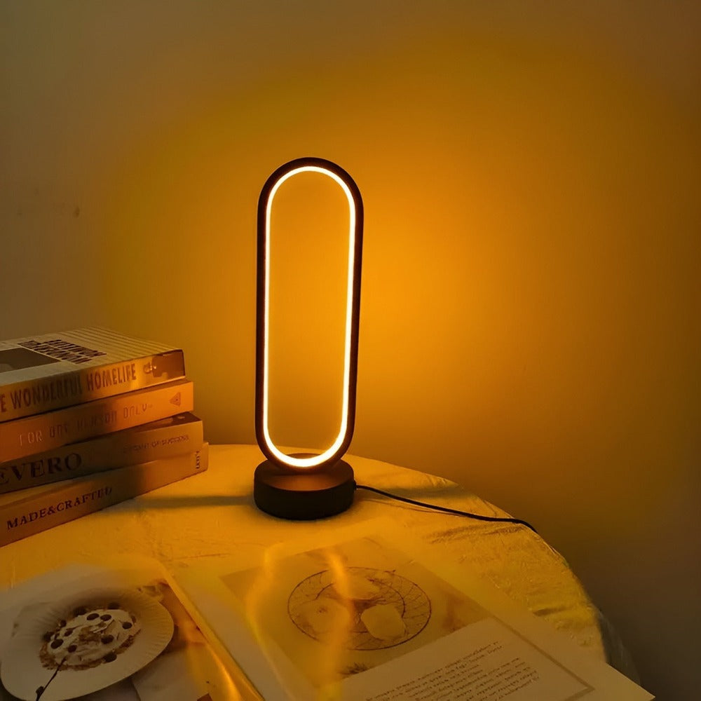 Dimmable LED Light Table Lamp – Flicker-Free Oval Design