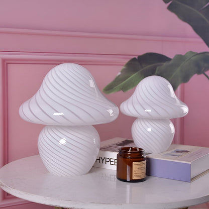 Modern Table Lamp with Mushroom Design – Warm LED Light for Home