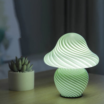 Modern Table Lamp with Mushroom Design – Warm LED Light for Home