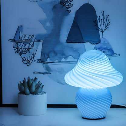 Modern Table Lamp with Mushroom Design – Warm LED Light for Home
