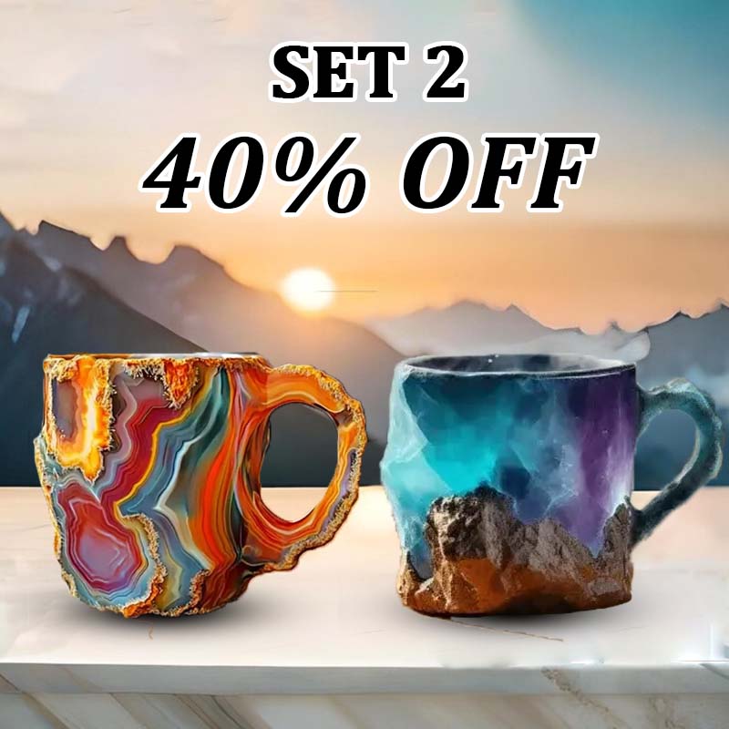 Elegant Mineral Crystal Coffee Mugs for a Unique Brewing Experience