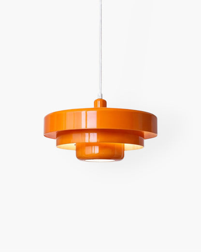 Modern Statement Pendant Light in Retro Orange Design