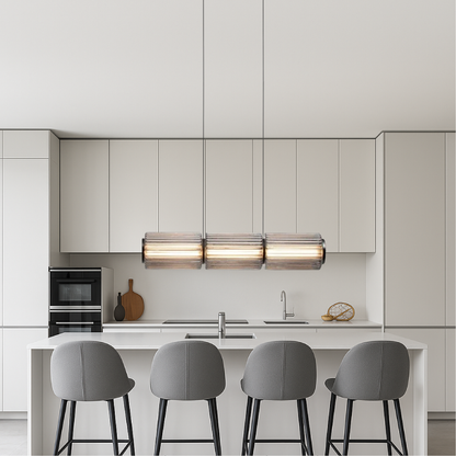 LED Hanging Light Fixture with Elegant Glass Design