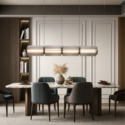 LED Hanging Light Fixture with Elegant Glass Design