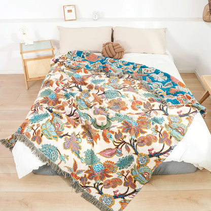 Charming Floral Cotton Throw for Every Occasion