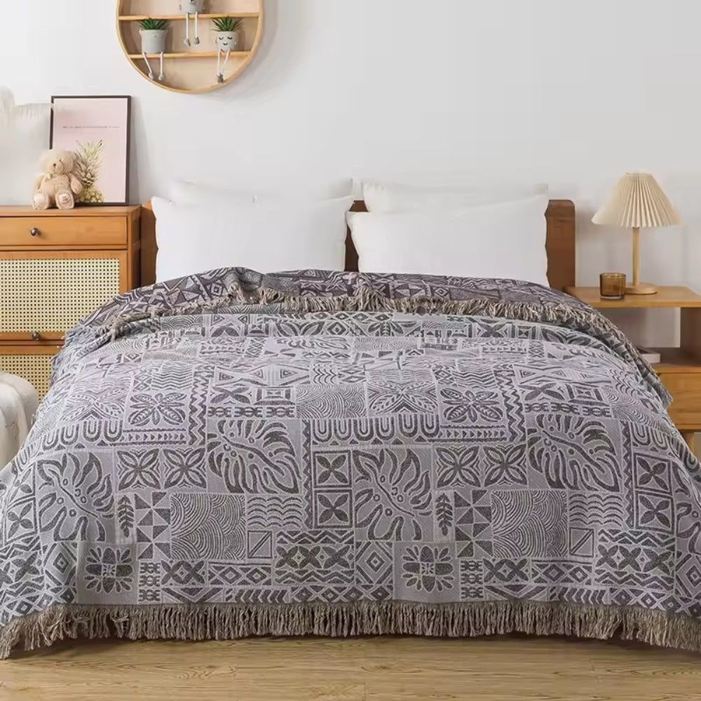 Elegant Cotton Throw Blanket for Cozy Living