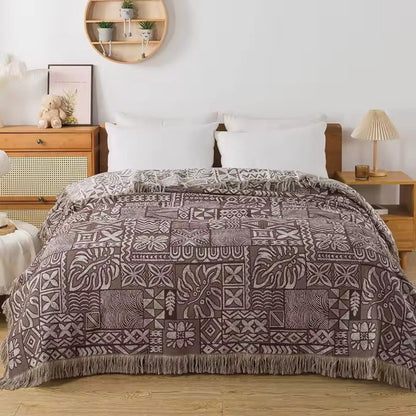 Elegant Cotton Throw Blanket for Cozy Living