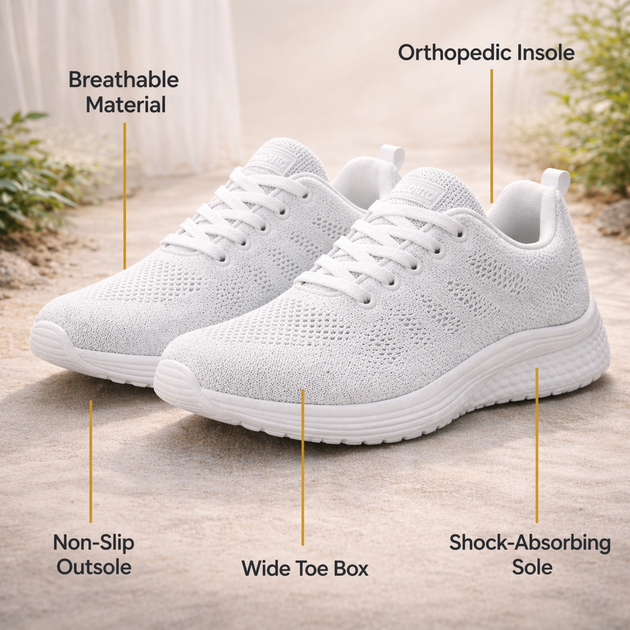 Ultimate Comfort Sneakers | Gel-Infused Cushioning | Breathable Design