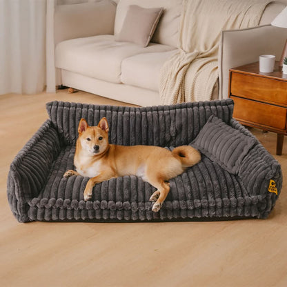 Orthopedic Dog Bed with Neck Support – Removable Cover and Durable Design