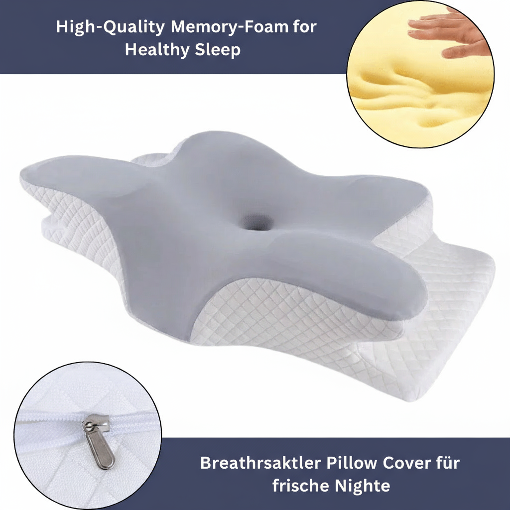 Ergonomic Neck Pillow for Contouring – Cervical Support Sleep Cushion