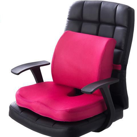Memory Foam Seat Cushion Set for Orthopedic Support and Hemorrhoid Relief