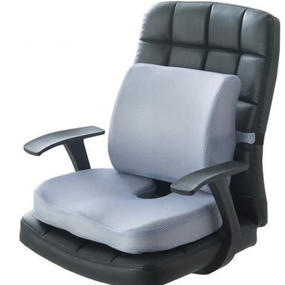 Memory Foam Seat Cushion Set for Orthopedic Support and Hemorrhoid Relief
