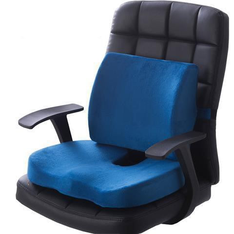 Memory Foam Seat Cushion Set for Orthopedic Support and Hemorrhoid Relief