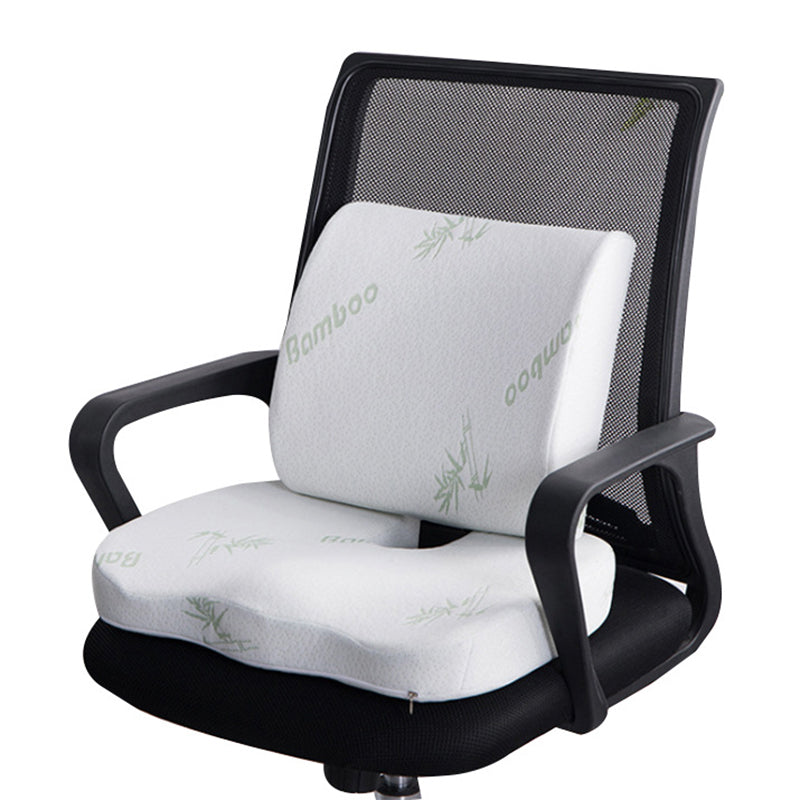 Memory Foam Seat Cushion Set for Orthopedic Support and Hemorrhoid Relief