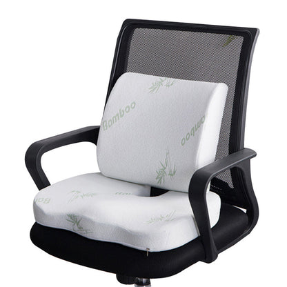 Memory Foam Seat Cushion Set for Orthopedic Support and Hemorrhoid Relief