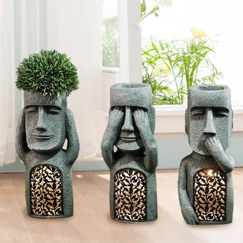 Garden Oasis Sculpture Planter | Durable Resin | Three Designs