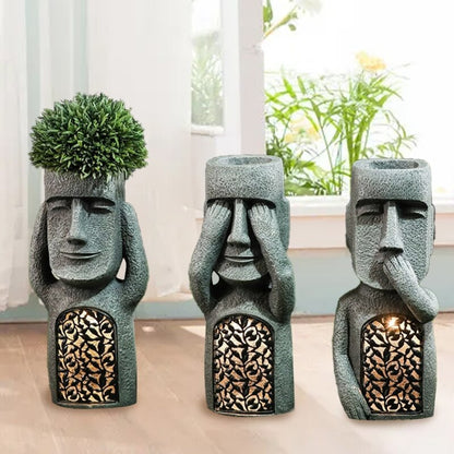 Garden Oasis Sculpture Planter | Durable Resin | Three Designs
