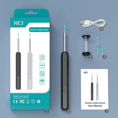 LED Screen Rechargeable Ear Cleaning Otoscope for Accurate Inspection