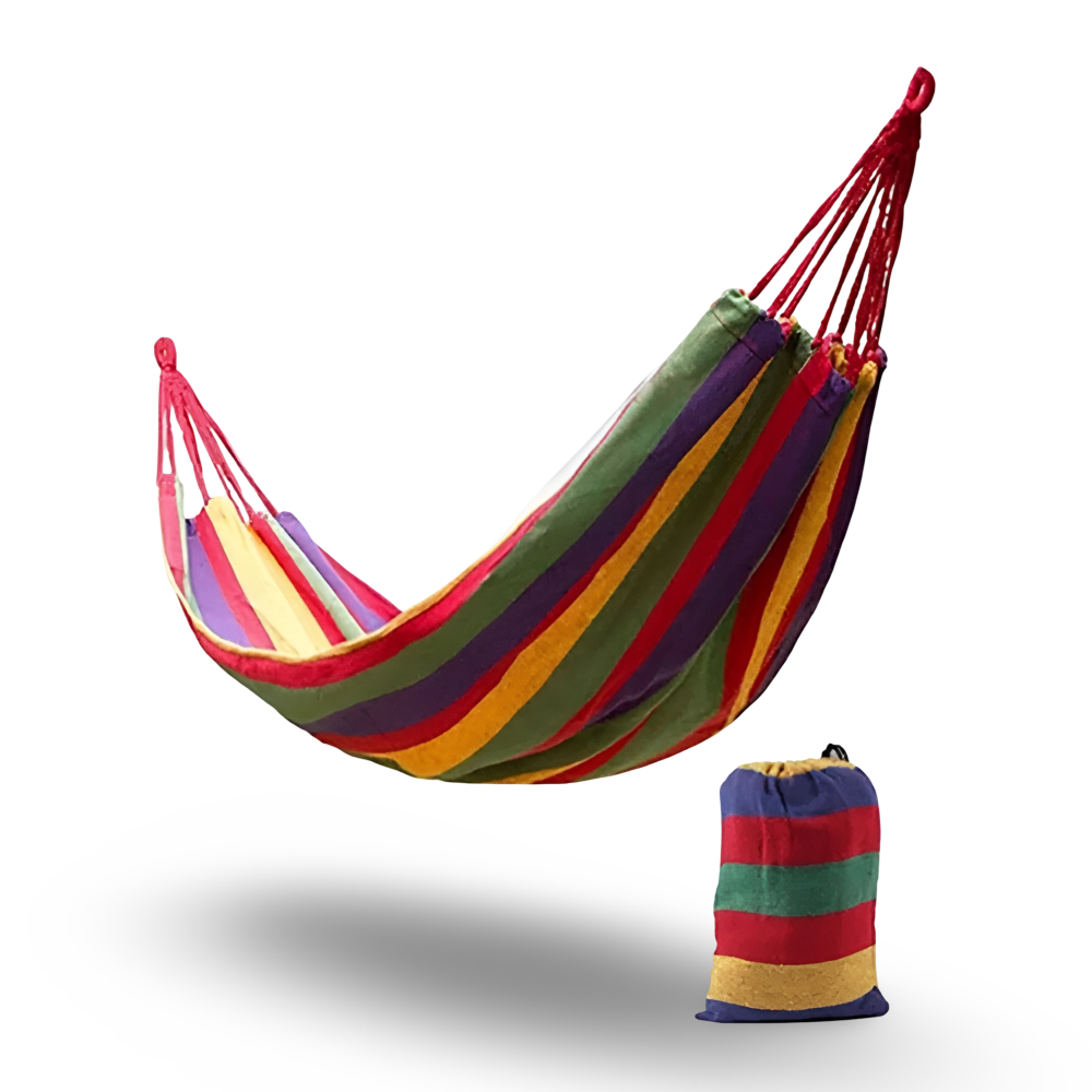 Relaxation Haven | Breathable Cotton Hammock with Carry Bag