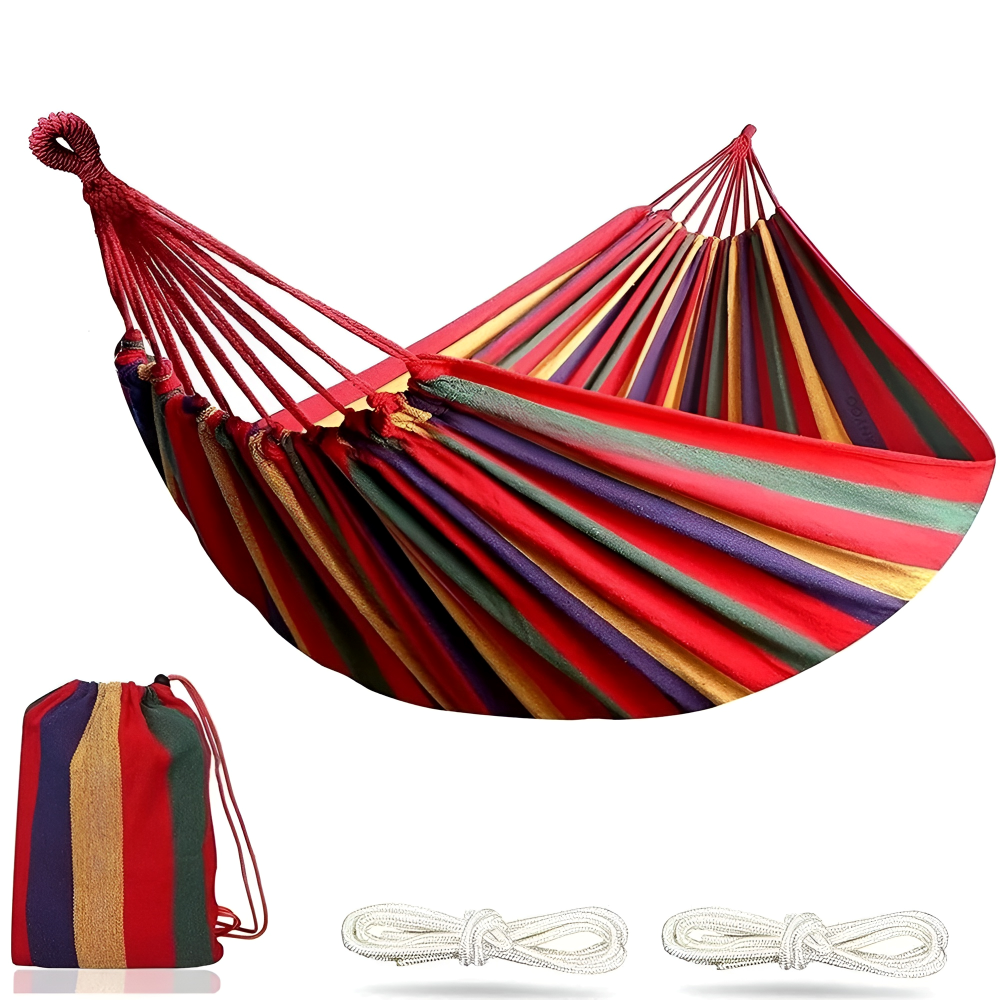 Relaxation Haven | Breathable Cotton Hammock with Carry Bag