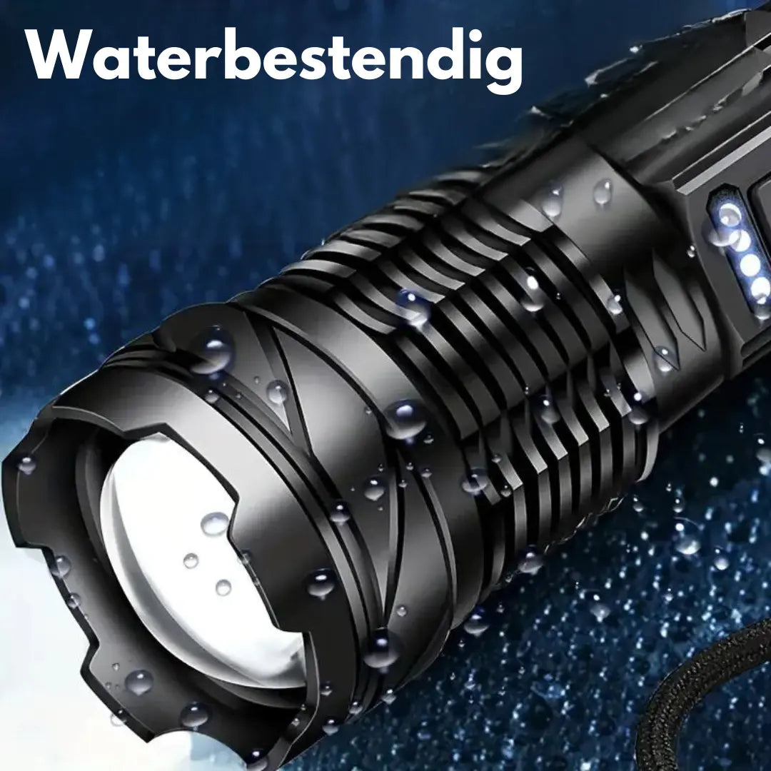 LED Flashlight 5000 Lumen | XHP50 Chip & COB Side Light | USB Rechargeable | Suitable for Outdoor & Emergency Use