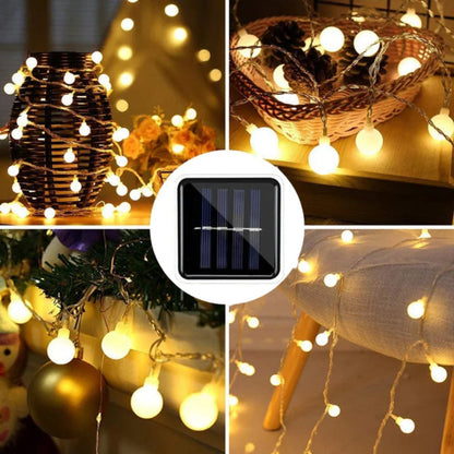 Waterproof Outdoor Fairy Lights – Solar-Powered LED Globe String Lights