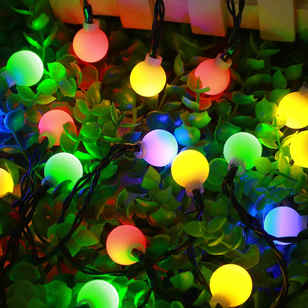 Waterproof Outdoor Fairy Lights – Solar-Powered LED Globe String Lights