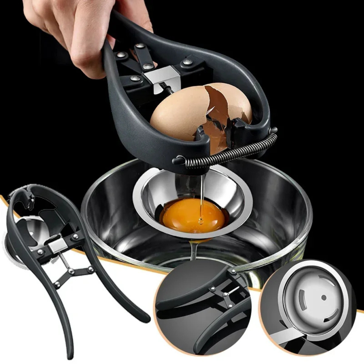 Stainless Steel Egg Opener - Ergonomic and Convenient Design
