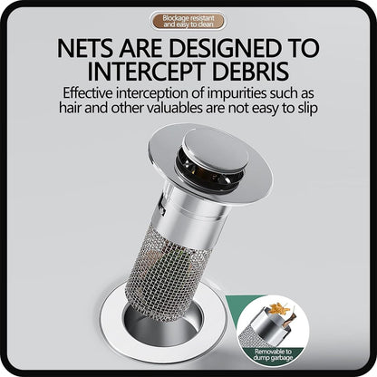 Dual-Function Drain Protector and Stopper | Stainless Steel Filter