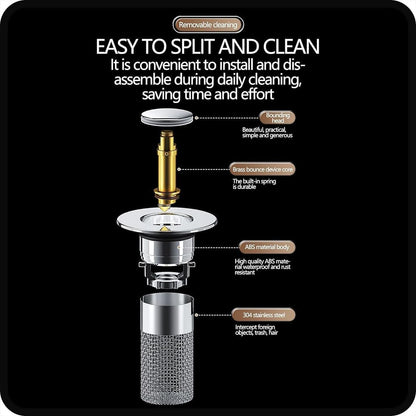 Dual-Function Drain Protector and Stopper | Stainless Steel Filter