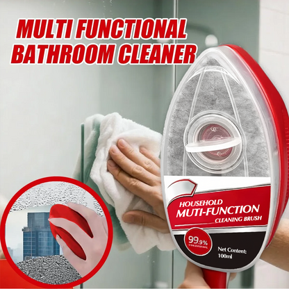 Dual-Action Glass Cleaning Brush with Integrated Spray