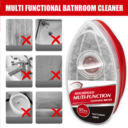 Dual-Action Glass Cleaning Brush with Integrated Spray