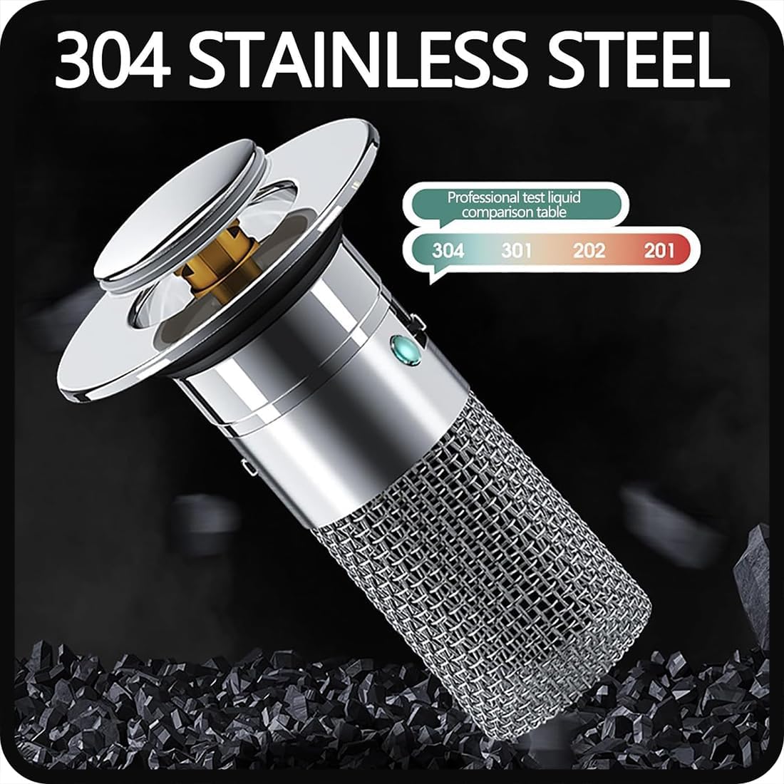 Dual-Function Drain Protector and Stopper | Stainless Steel Filter