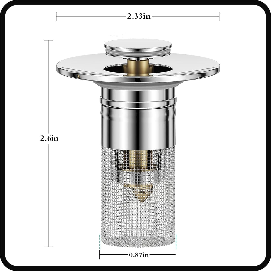 Dual-Function Drain Protector and Stopper | Stainless Steel Filter