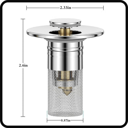 Dual-Function Drain Protector and Stopper | Stainless Steel Filter