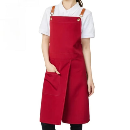 Versatile Split Skirt Apron with Functional Pockets