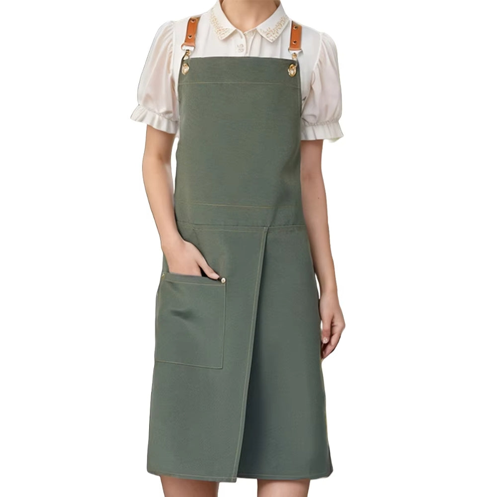 Versatile Split Skirt Apron with Functional Pockets